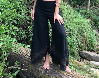 Boho trousers,Skirt pants,Wide leg pants,Maxi casual pants,Boho loose,womens palazzo pants,Free size pants