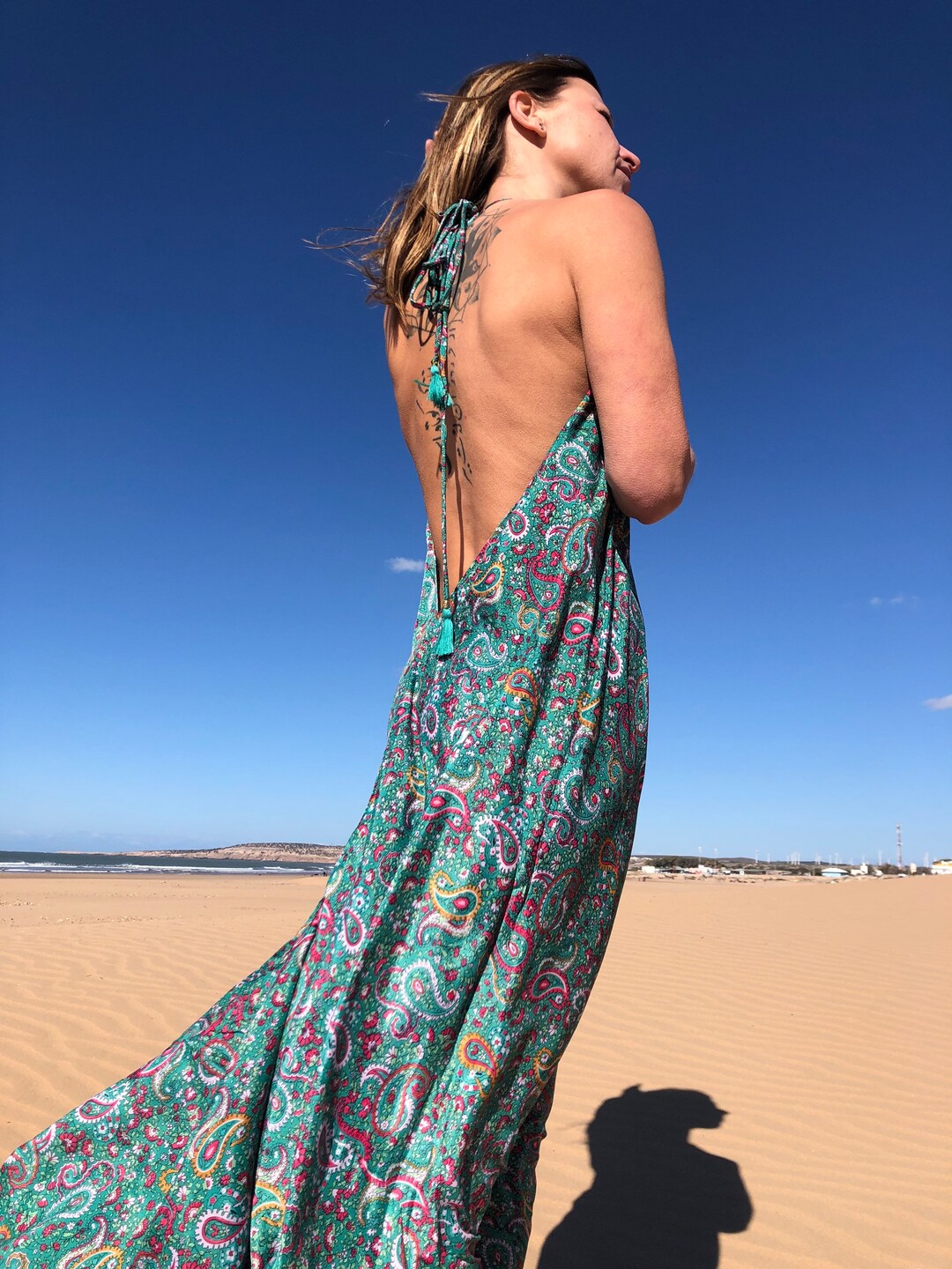 Halter Long Dress ,backless Dress ,bohemian Dresses ,boho Long Dress ...