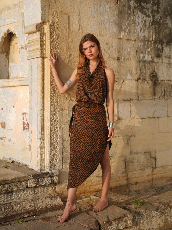 Wrap Skirt Cotton ,raw Cotton ,assorted Colors ,boho Wrap Skirt