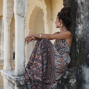 Vestido large boho, vestido con espalda ouverte, tamaño libre, vestido maxi, ropa coachella image 1