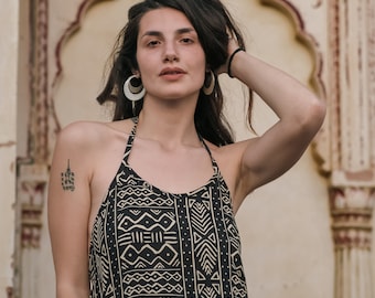vestido tribal, vestido goa, vestido largo boho, vestido con espalda abierta, talla libre, vestido maxi, ropa coachella, vestido hippie boho