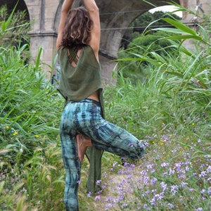 Poncho versátil, top original, poncho boho, cáñamo de algodón, top, poncho asimétrico, ropa boho, top étnico, ropa femenina, natural.
