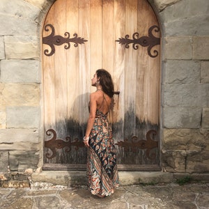 Robe bohème chic, robe longue, robe large boho, robe avec espalda ouverte, tamaño libre, robe maxi, ropa coachella image 9