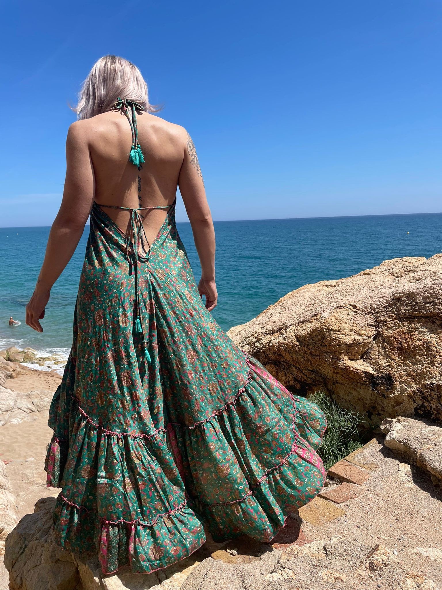 Boho Casual Maxi Dresses Long Ruffle Dress,long Boho Dress,long Maxi Dress,boho Maxi Dress ,boho Chic,free Size,,open Back Dress,coachella Clothing Boho Casual Maxi Dresses Long Ruffle Dress,long Boho Dress,long Maxi Dress,boho Maxi Dress ,boho Chic,free Size,,open Back Dress,coachella Clothing