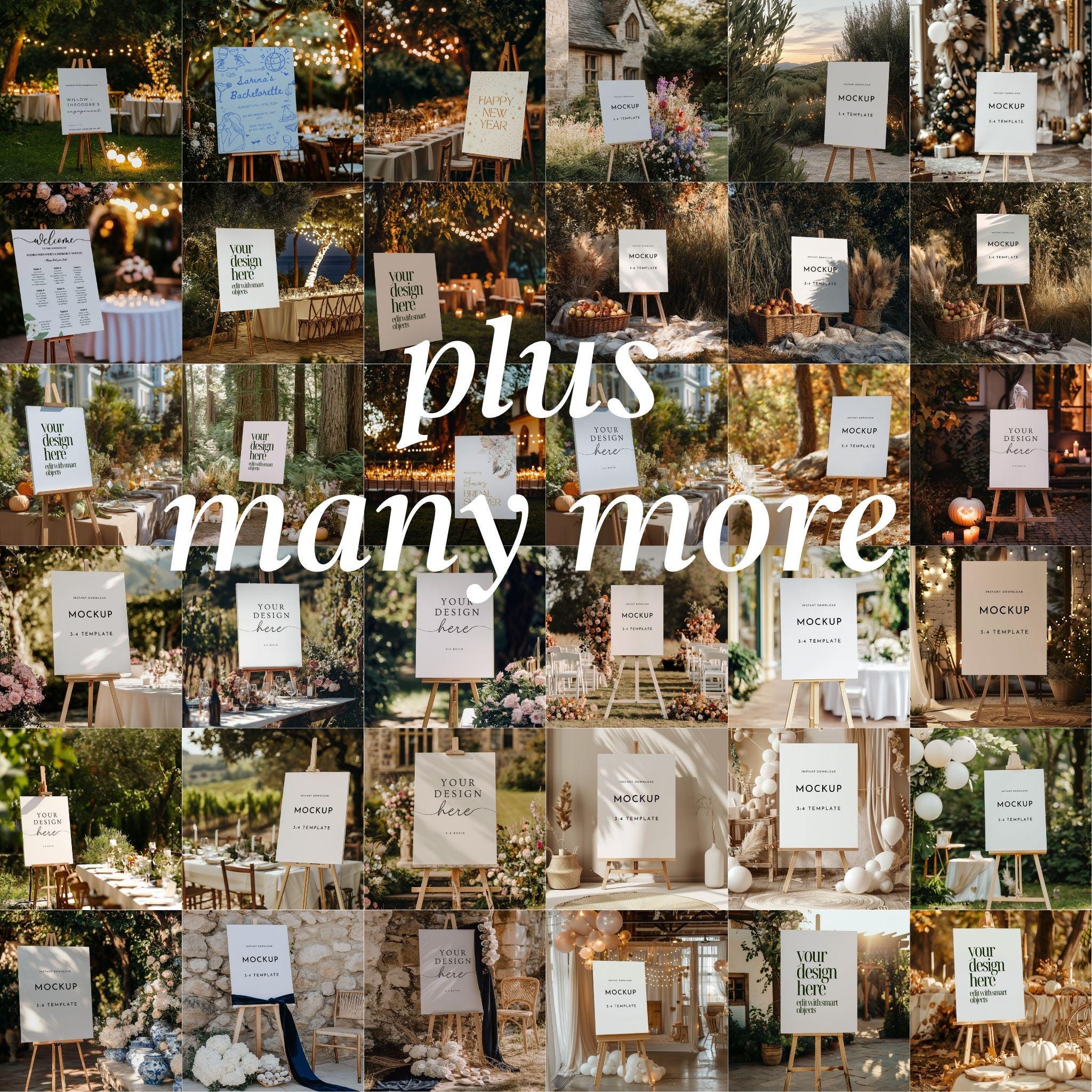 Ultimate Isign Ultimate Sign Mockup Bundle 350+ | Wedding Welcome Sign Mockup, Easel ...