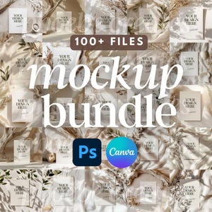 Más de 100 maquetas bohemias minimalistas y neutras de 5 x 7, tarjetas artísticas, invitaciones, maquetas de Canva, papelería, tarjetas de felicitación, cumpleaños, bodas, menús, recetas .psd