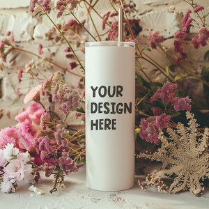 Mockup beker | Mockup van png-beker | Mockup voor magere beker | mockup met sublimatiewikkel | PSD voor slim object | printify-bekermodel TU7