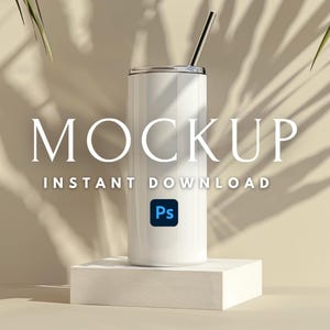 Mockup beker | Mockup van png-beker | Mockup voor magere beker | mockup met sublimatiewikkel | PSD voor slim object | printify-bekermodel