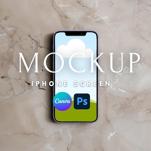 iPhone Screen mockup canva PSD and png Neutral aesthetic | PSD Smart Object Smartphone App Screen Device Social Media Mockup, cellphone