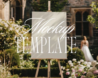 Wedding welcome sign mock up, Easel sign mock up, Wedding seating chart mockup, 18x24 sign mockup, Modern rustic eucalyptus sign mockup SC18