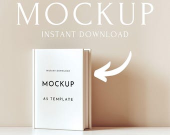 A5 Book Mockup | Minimal Hardcover Journal Mockup | Neutral Aesthetic Book Cover PSD | Editable Template for Authors & Creatives