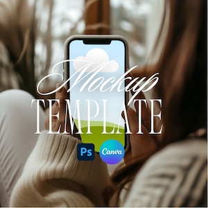 iPhone Screen mockup canva PSD and png Neutral aesthetic | PSD Smart Object Smartphone App Screen Device Social Media Mockup, cellphone IP8