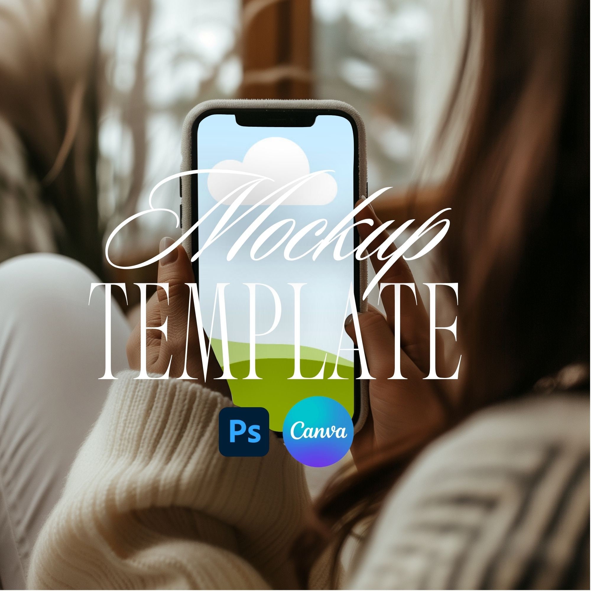 iPhone Screen mockup canva PSD and png Neutral aesthetic | PSD Smart Object Smartphone App Screen Device Social Media Mockup, cellphone IP8