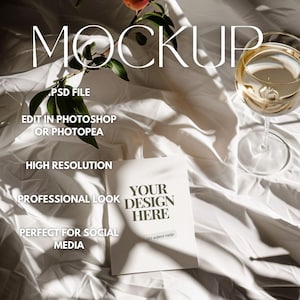 Hochzeitseinladung Mockup, Grußkartenmockup, Einladungsmockup, 5x7 Partyeinladung, Hochzeitsanzug Mockup, neutrale minimale Leinwand PSD PM4