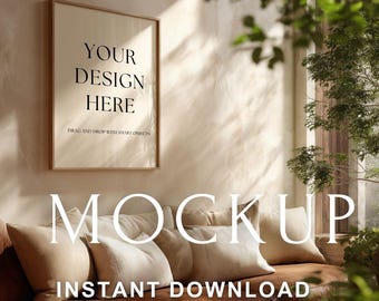 Japandi Entryway Frame Mockup – Minimalist DIN A Poster Mockup