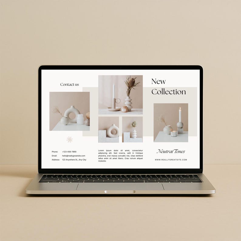 MacBook Laptop Mockup | Minimalistisk skrivbordsarbetsyta Skärm Mockup PSD | Webbplats- och varumärkesmall | Digital Apple-enhet Mockup för designer bild 5