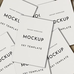 Maqueta de invitación de boda, maqueta de tarjeta de felicitación, maqueta de invitación, invitación para fiesta de 5x7, maqueta de baby shower minimalista y neutra en Canva WPM85