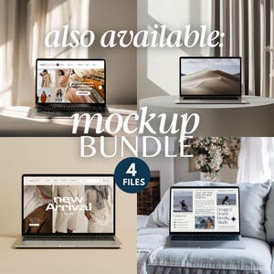 MacBook Laptop Mockup | Minimalistisk skrivbordsarbetsyta Skärm Mockup PSD | Webbplats- och varumärkesmall | Digital Apple-enhet Mockup för designer bild 9