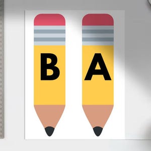 Pencil Themed Back to School Banner | Printable Classroom Decor | First Day of School Decoration | Instant Download