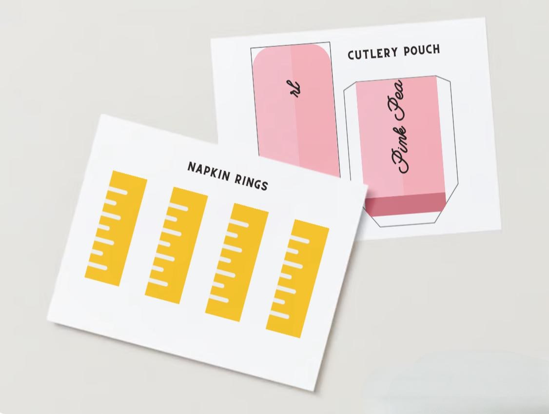 Printable table settings for kids first day of school placemats