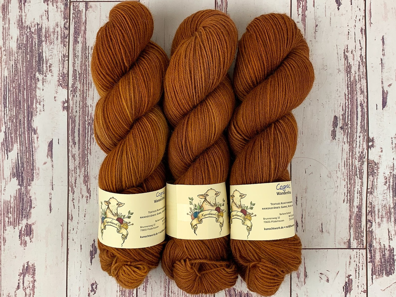 Mulesingfreie Wolle Wandersfrau Cognac