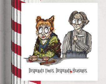 Sweeney Todd Broadway inspired card, Barber, Musical, Mrs Lovett, Angela Lansbury, birthday, thank you, friends, any occasion blank quote