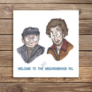 Home Alone Inspired Card, Natte Bandieten, Nieuwe Home Card, Verhuizen, Kerstfilm, Jaren 90, Rovers, Marv, Harry