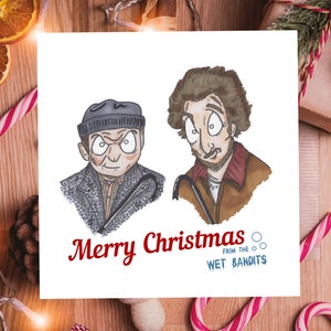 Home Alone Inspired Card, Wet Bandits, Christmas Card, Xmas, Christmas Movie, 90s, Robbers, Marv, Harry