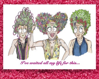 Priscilla PQOTD Inspired Card, Musical, Show, Drag Queen, Pride, Glamour, Birthday, Nineties, Love, Family