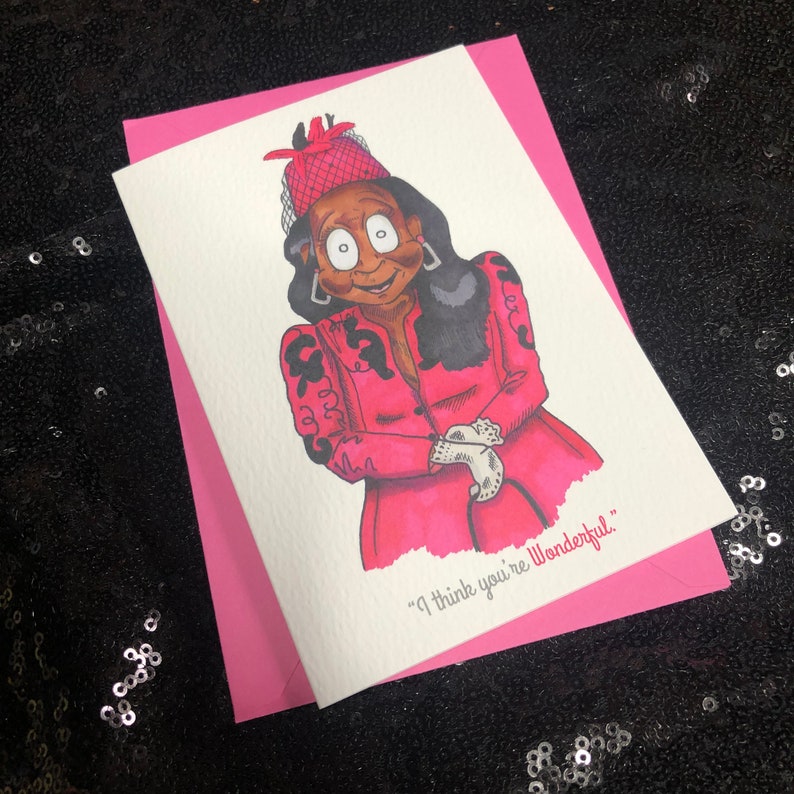 Oda Mae Brown Blank Greetings Card Whoopi Goldberg 1990 Etsy