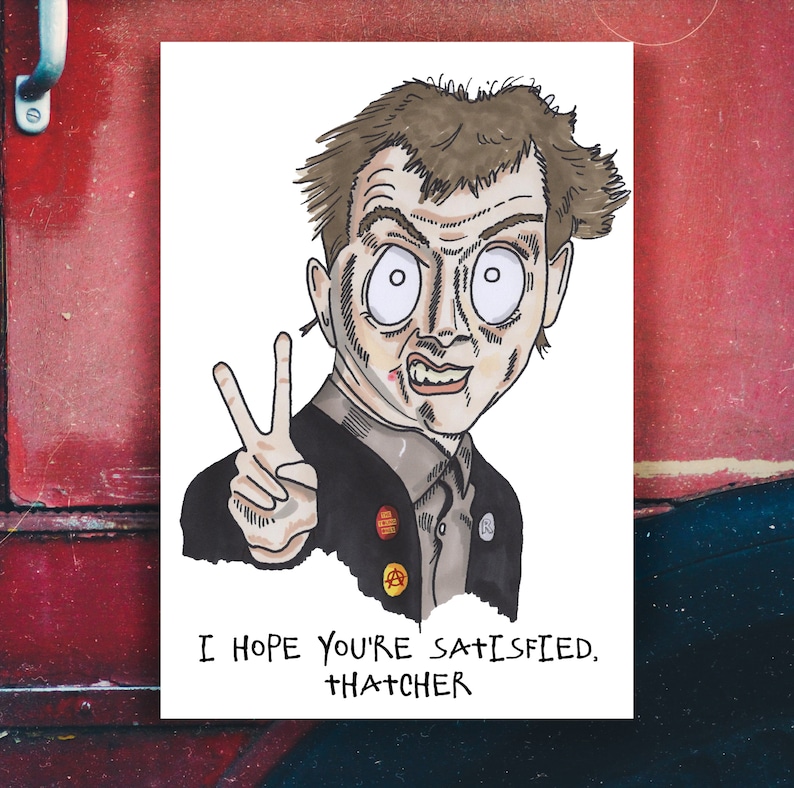 Rick, The Young Ones Inspired Card, Vyvyan, Neil, Mike, Birthday, Thank You, Friends, Any Occasion, Blank, Sitcom, Comedy image 1