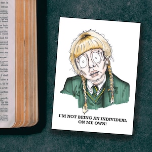 Derry Girls Inspired Card, Clare, Commedia, Teen, School, Individual, Friends, Small Card, A6, Northern Ireland, Birthday, Occasion