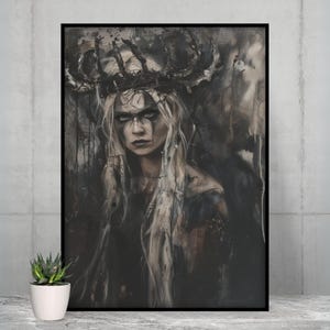 Valkyrie Warrior Goddess Art Print: Viking Priestess, Feminine Energy