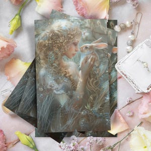 Goddess Eostre Ostara Cards, Spring Equinox Cards, Wiccan Sabbat Notecards, Springtime Celebration, Pagan Easter