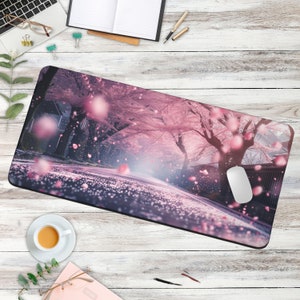 Cherry Blossom muismat - Sakura bureaumat met prachtig bloemmotief, roze gamingpad voor kantoordecoratie, perfect cadeau voor gamers