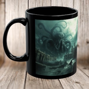 Cthulhu Mug - Creepy Lovecraftian Horror Coffee Cup, Perfect for Eldritch Horror Fans, Great Gift for Halloween Lovers