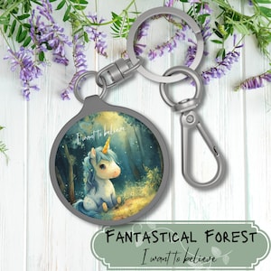 Unicorn Keychain - Cute Unicorn Key Ring - Mythical Creature KeyRing - Adorable Gift for Fantasy Lovers