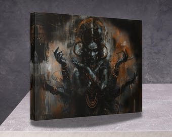 Hindu Goddess Kali Art: Divine Feminine Stretched Canvas Print