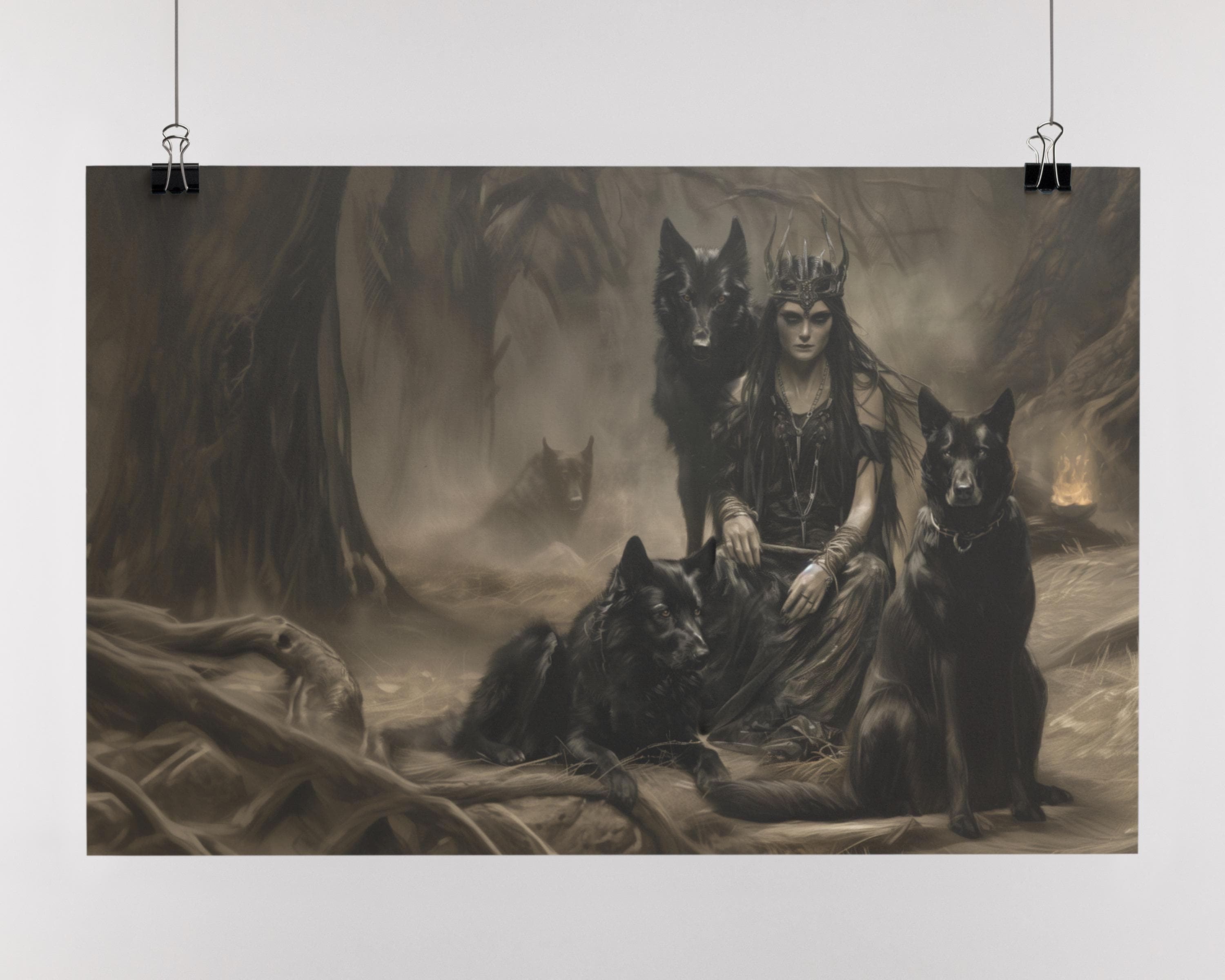 Hecate Goddess Art Print: Wiccan Pagan Divine Feminine Decor