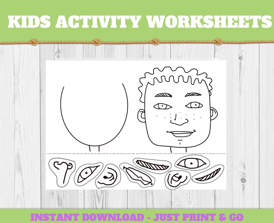 Kids Face Parts Activity, Cut Out, School Teacher, Clip Art, Science ...