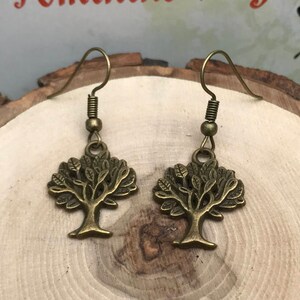Baum des Lebens, Baum Ohrringe, Bronze Baum des Lebens Ohrringe, Ohrringe Bronze Baum, Baum des Lebens Schmuck, keltische Ohrringe,