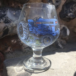 Ford 2000 Tractor Design On Brandy Glass