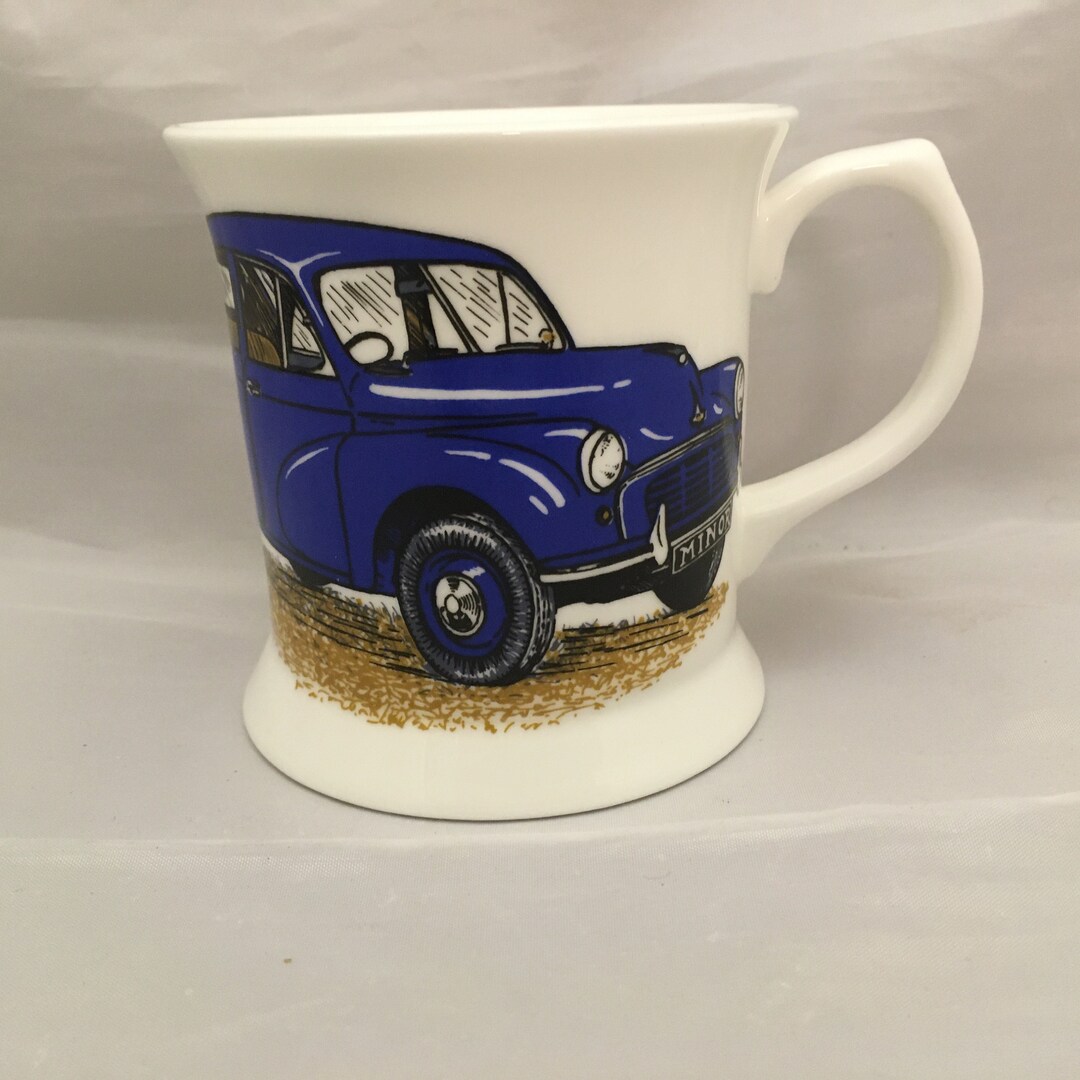 Morris Minor Split Screen Design on Fine China Tankard Shape Mug ...