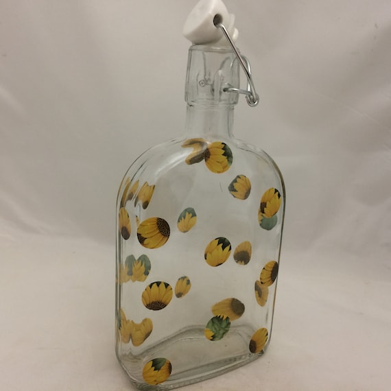 Download Sunflower Spot Designs On 500ml Slo Gin Bottle With Ceramic Etsy