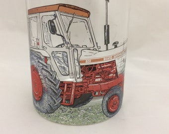 David Brown Jubilee Tractor Design on Large Heavey Base Tumbler