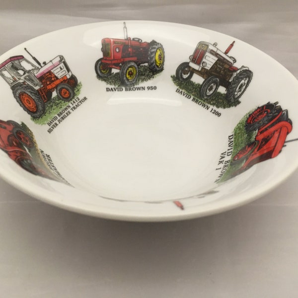 6 David Brown Tractor Designs auf 15,2 cm großen Müslischale