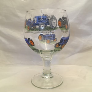 Fordson Tractor Designs Printed on 62cl Toughned Beer Glass