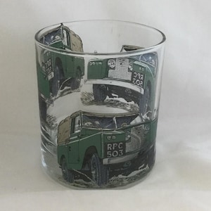 Series 2 Land Rover Designs on Large Heavey Base Whisky /Spirit Glass