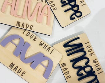 Personalized Kids Art Display Magnet, Children's Artwork Fridge Magnet