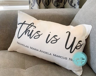 This is us pillow, this is us family pillow, personalized this is us, custom family name, wedding gift, couple gift, family pillow gift